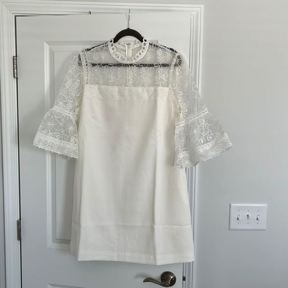 Women's Amelia Dress White NWT Bride Rehearsal Dinner or Bridal Shower - Picture 3 of 4